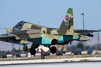 Azerbaijani Su-25 blue 23 landing