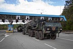 More than 40 U.S. military vehicles and the Patriot Missile System belonging to 5th Battalion, 7th Air Defense Artillery crossed the border from Slovenia to Croatia on May 15, 2021, on their way to Zemunik Air Base near the coast during DEFENDER-Europe 31 and to participate in  Astral Knight 21 and exercise Immediate Response 21. <br>(U.S. Army photo by Sgt. Alexandra Shea)