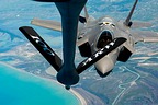 A U.S. Air Force KC-135 Stratotanker assigned to the 100th Air Refueling Wing refuels an Italian Air Force F-35 Lightening II during exercise Astral Knight 21 over Italy, May 18, 2021. <br>(U.S. Air Force photo by Staff Sgt. Izabella Workman)