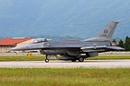 555th Fighter Squadron F-16CM Block 40K 89-2096 taxiing