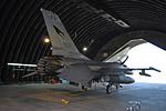 Seen here still counting its last days in one of Cervia's shelters, this F-16A will now be at Trapani.