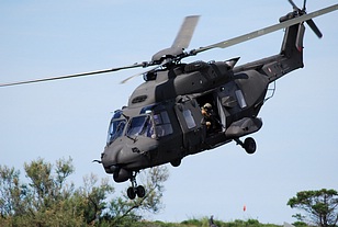 UH-90A gunship flying cover