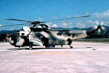SH-3D '6-23' experimental camouflage in 2003, later that year it adopted another variation on Type 1 and the dust/sand filter.