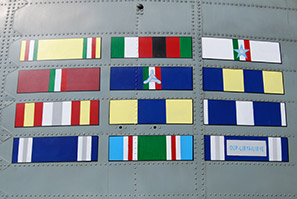 Ribbons of all the decorations received with the SH-3D Sea King