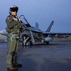 Canadian Hornet pilot at Mihail Kogălniceanu Air Base