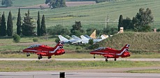 RAF Red Arrows taking off